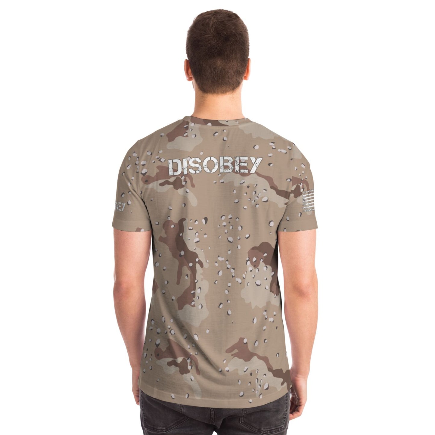 DISOBEY Camotivational "Life Isn't a Gig" Chocolate Chip Desert Camo Shirt