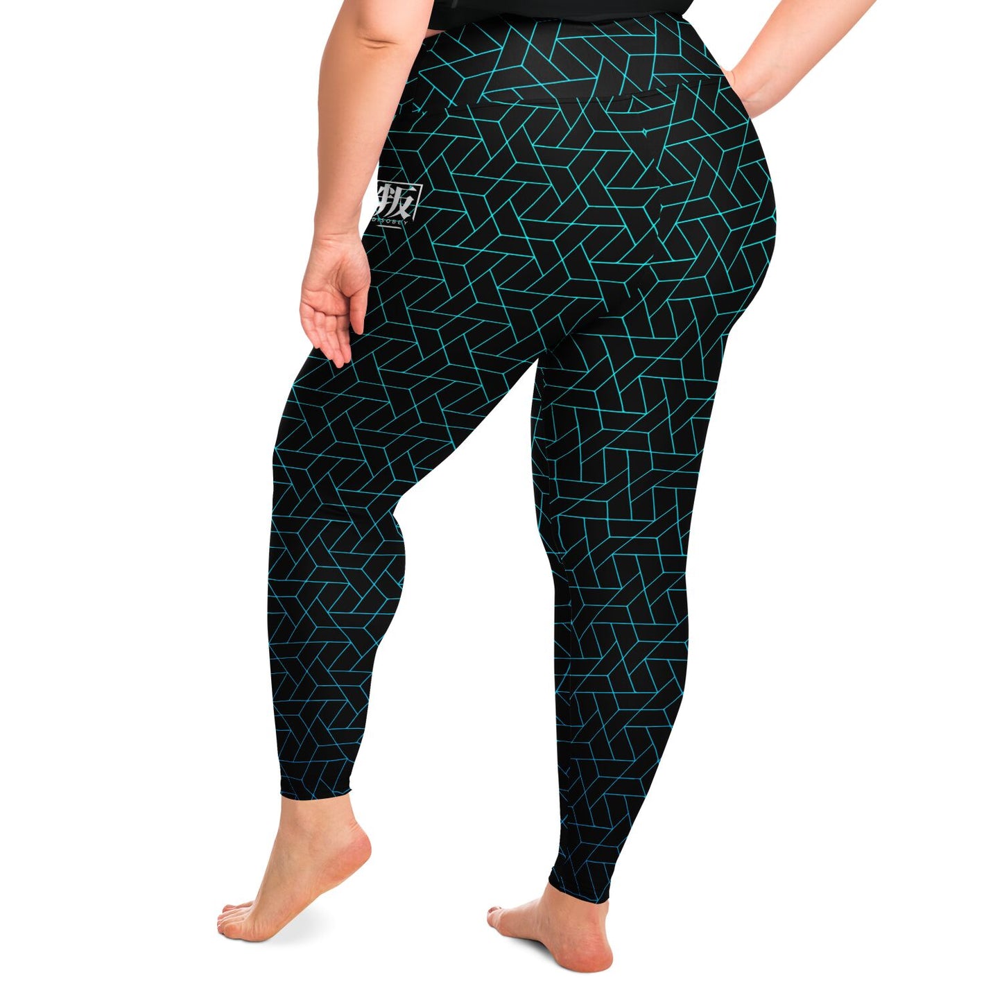 Plus Size Legging - CYBERBLACK TEAL