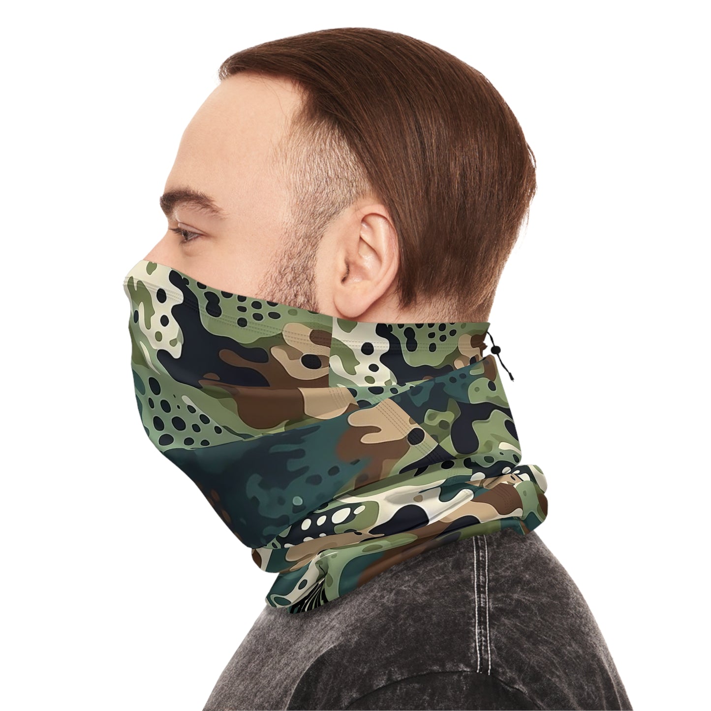 Hexcam Multisplat Winter Neck Gaiter With Drawstring