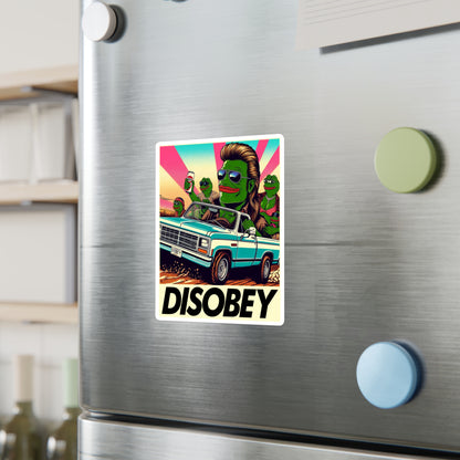 DISOBEY Retro Vinyl LARGE Decal (Road Soda)