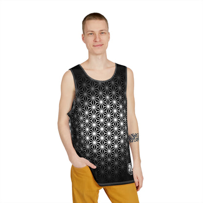 DISOBEY Men's Thin Gym Tank (SACRED G B&W)