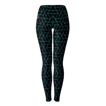 DISOBEY Festival Leggings  -  CYBERBLACK TEAL