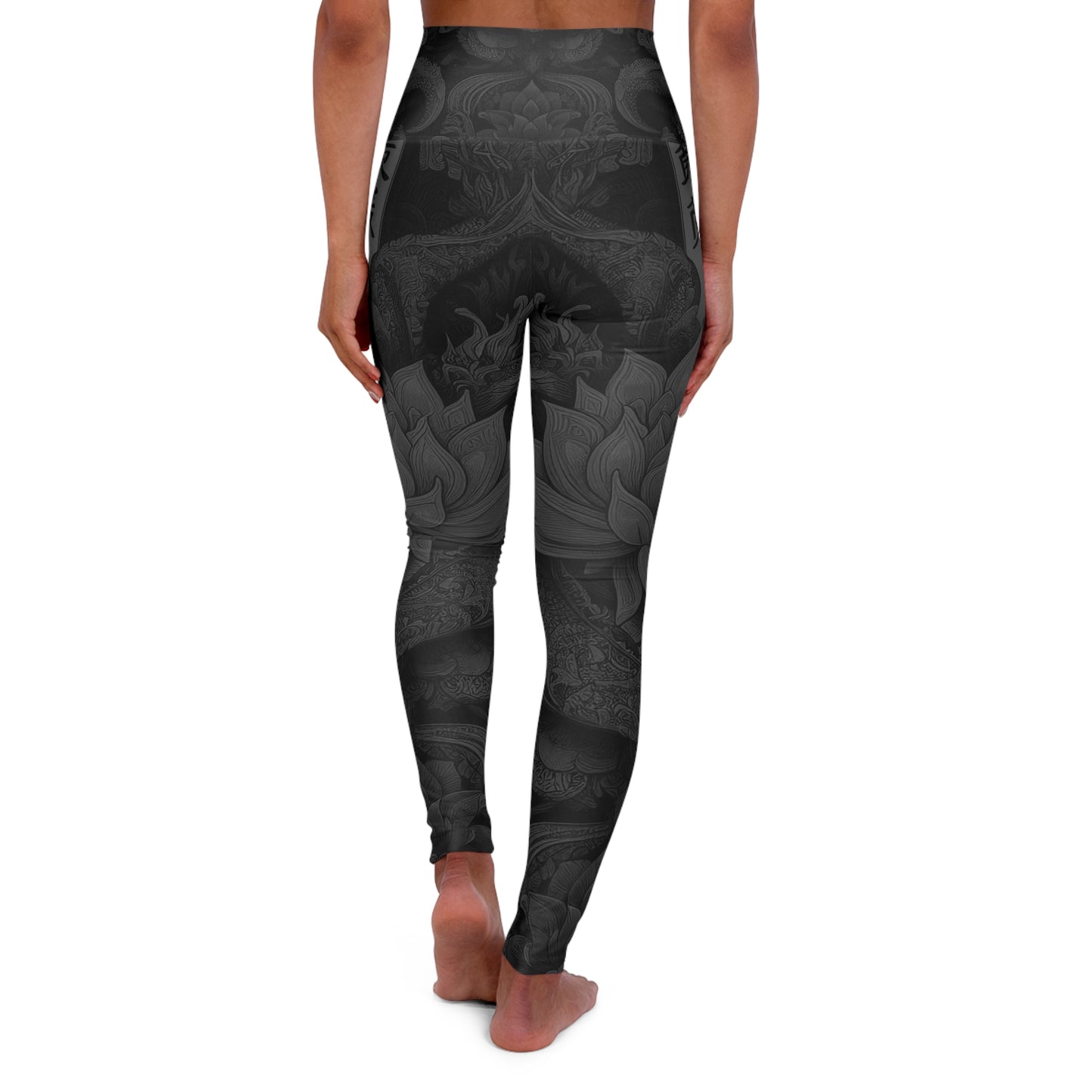 High Waisted Leggings (LOTUSFACE DARK)