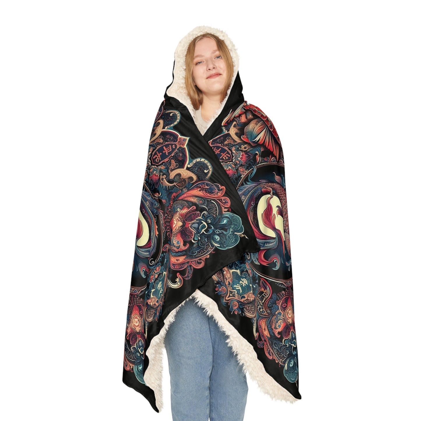 Hooded Snuggle Blanket - ROYAL KOI