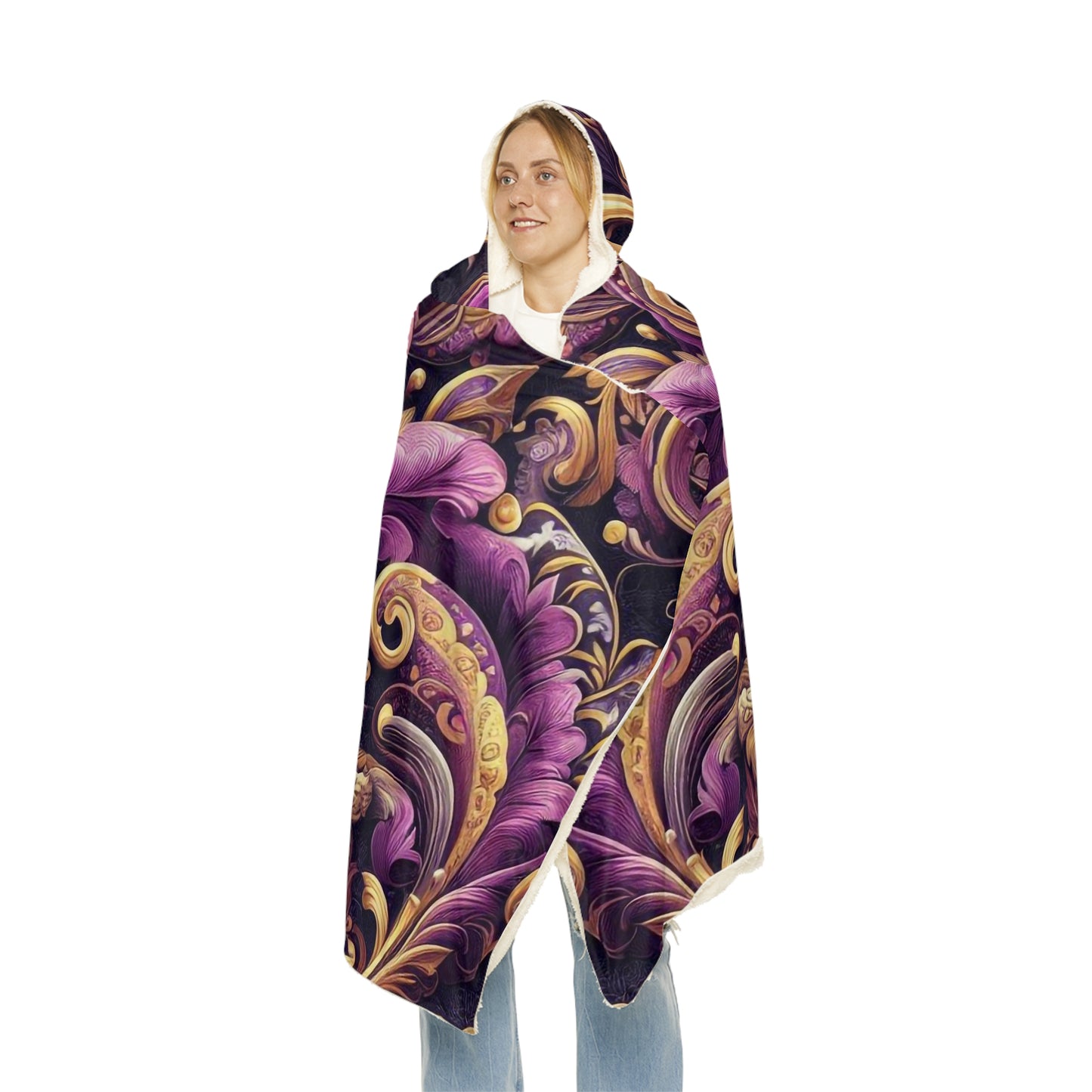 Hooded Snuggle Blanket - PURPLE TREASURE