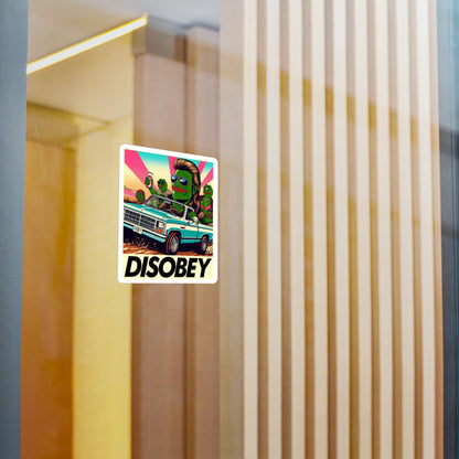 DISOBEY Retro Vinyl LARGE Decal (Road Soda)