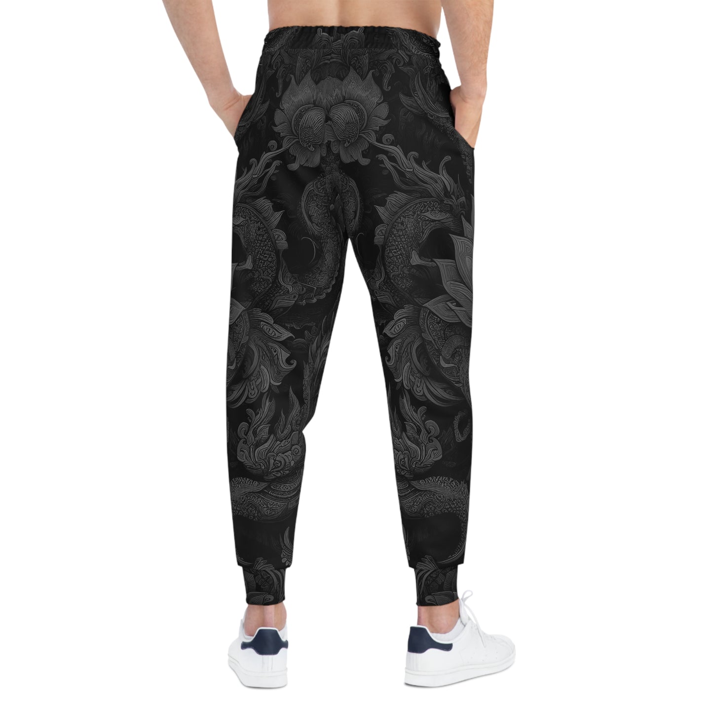 DISOBEY Athletic Joggers (LOTUSFACE BLACK DESIGN 2)