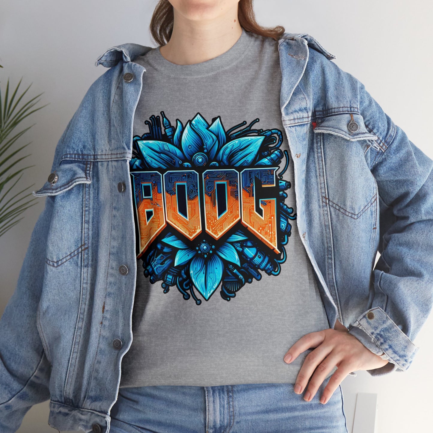 BOOG Basic Heavy Cotton Unisex Tee - BOOG CYBERFLOWER