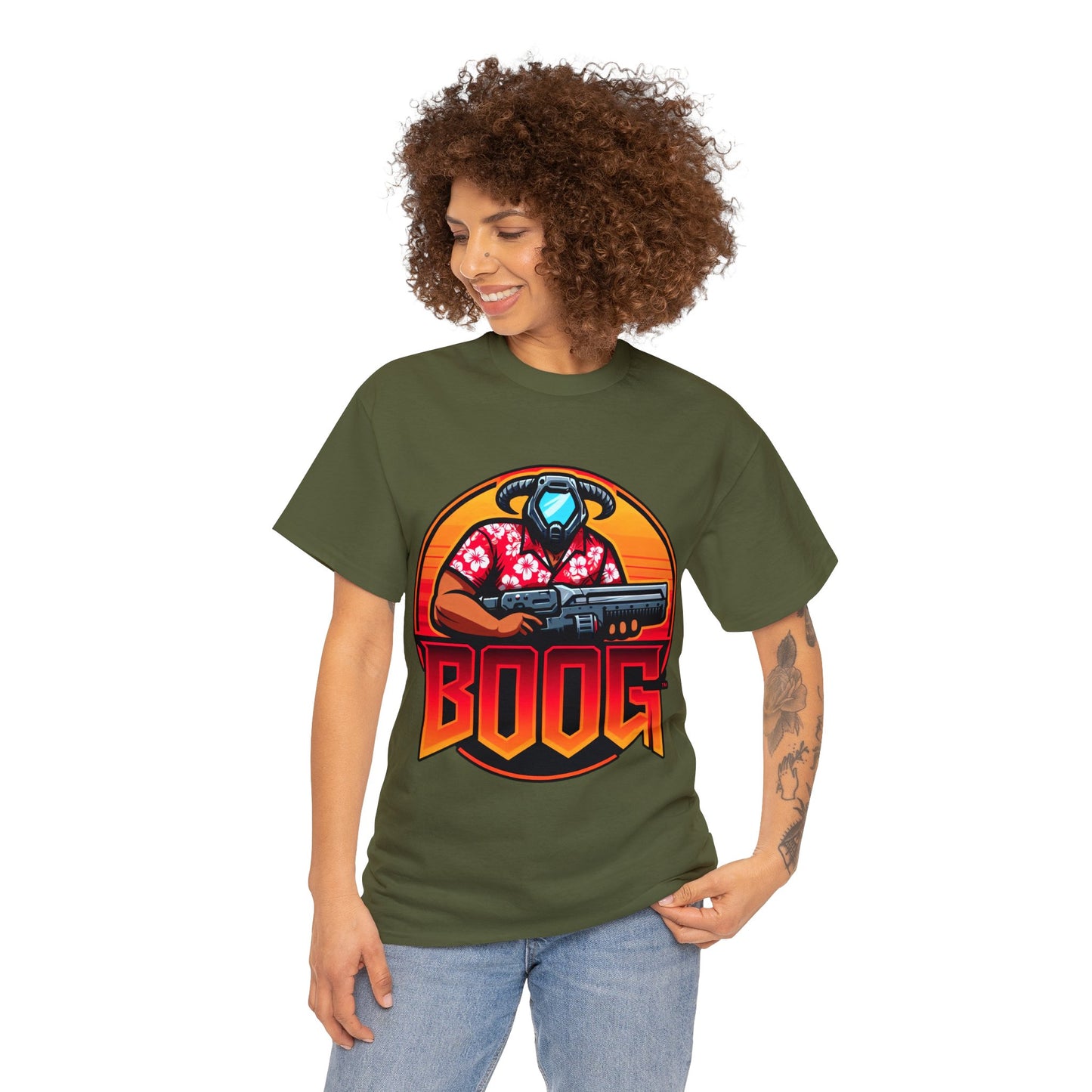 BOOG Basic Heavy Cotton Unisex Tee - BOOG LOGO