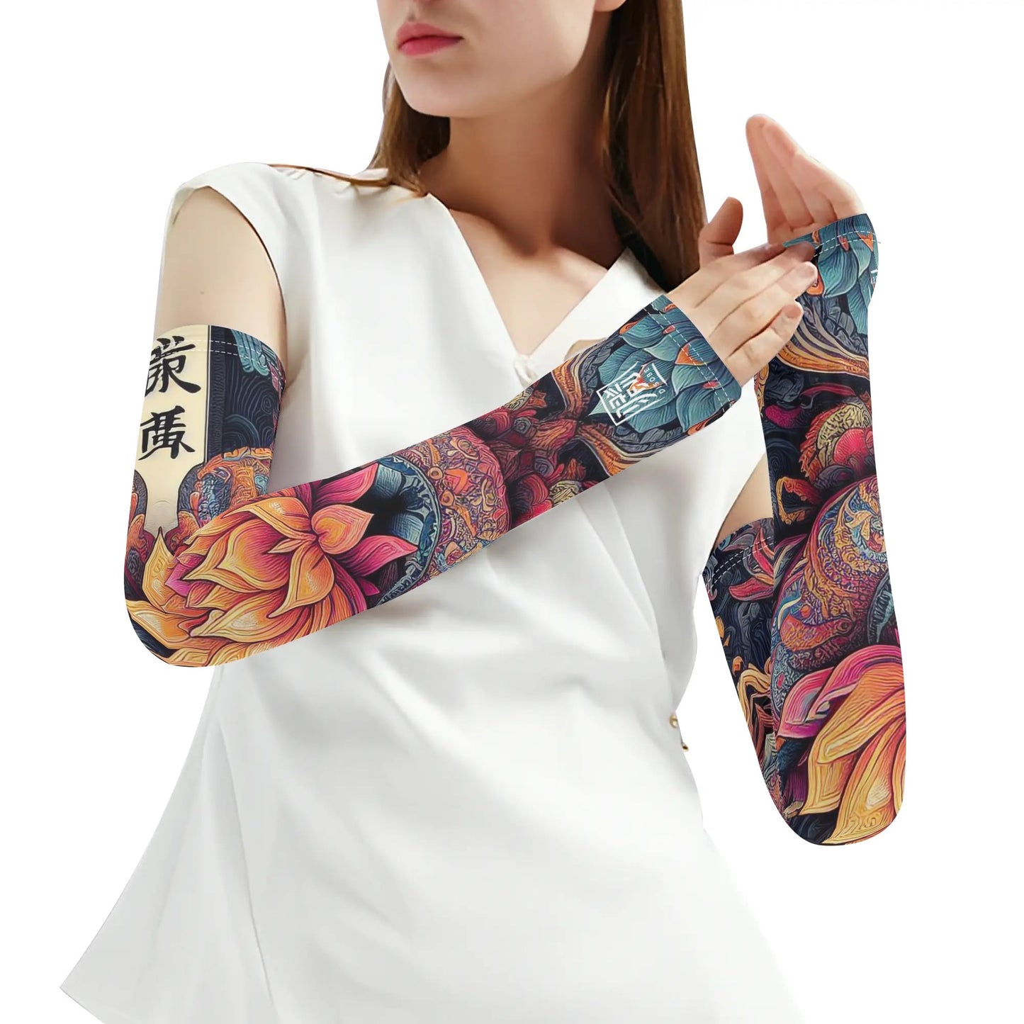 LOTUSFACE Cooling UV Protective Festival Arm Sleeves