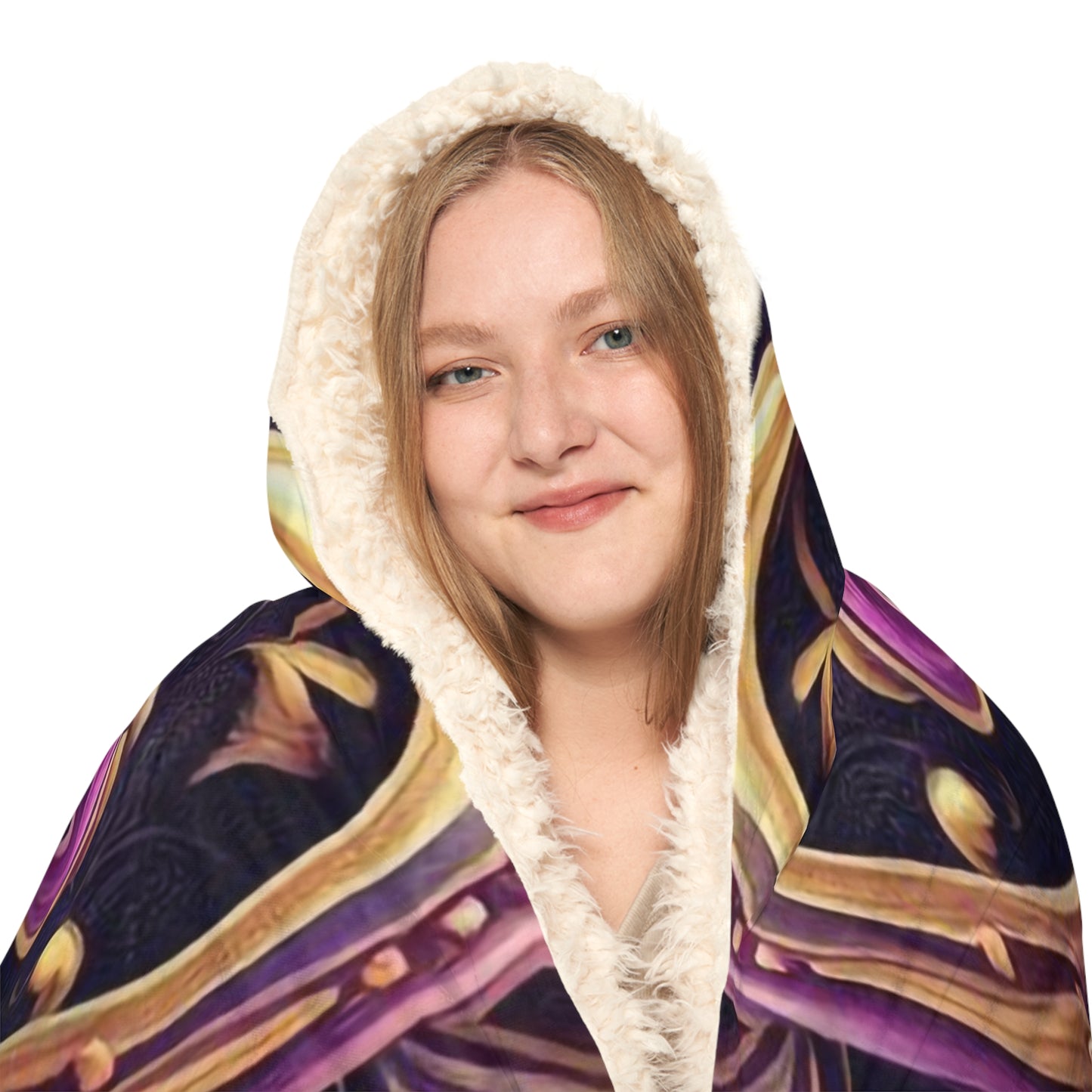 Hooded Snuggle Blanket - PURPLE TREASURE