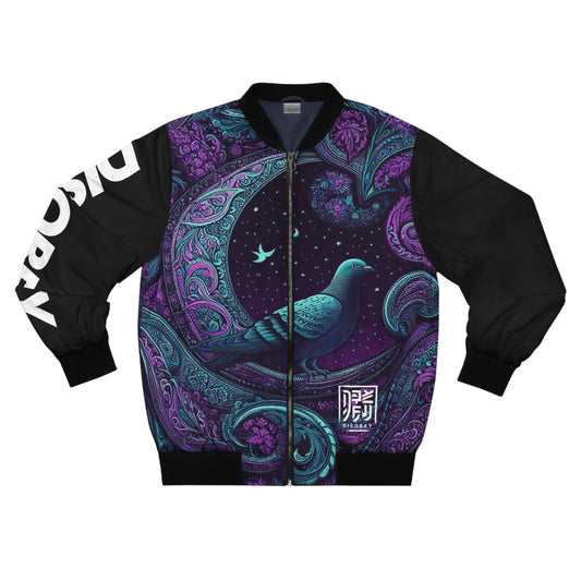 DISOBEY Men's Bomber Jacket (PIGEON MOON)