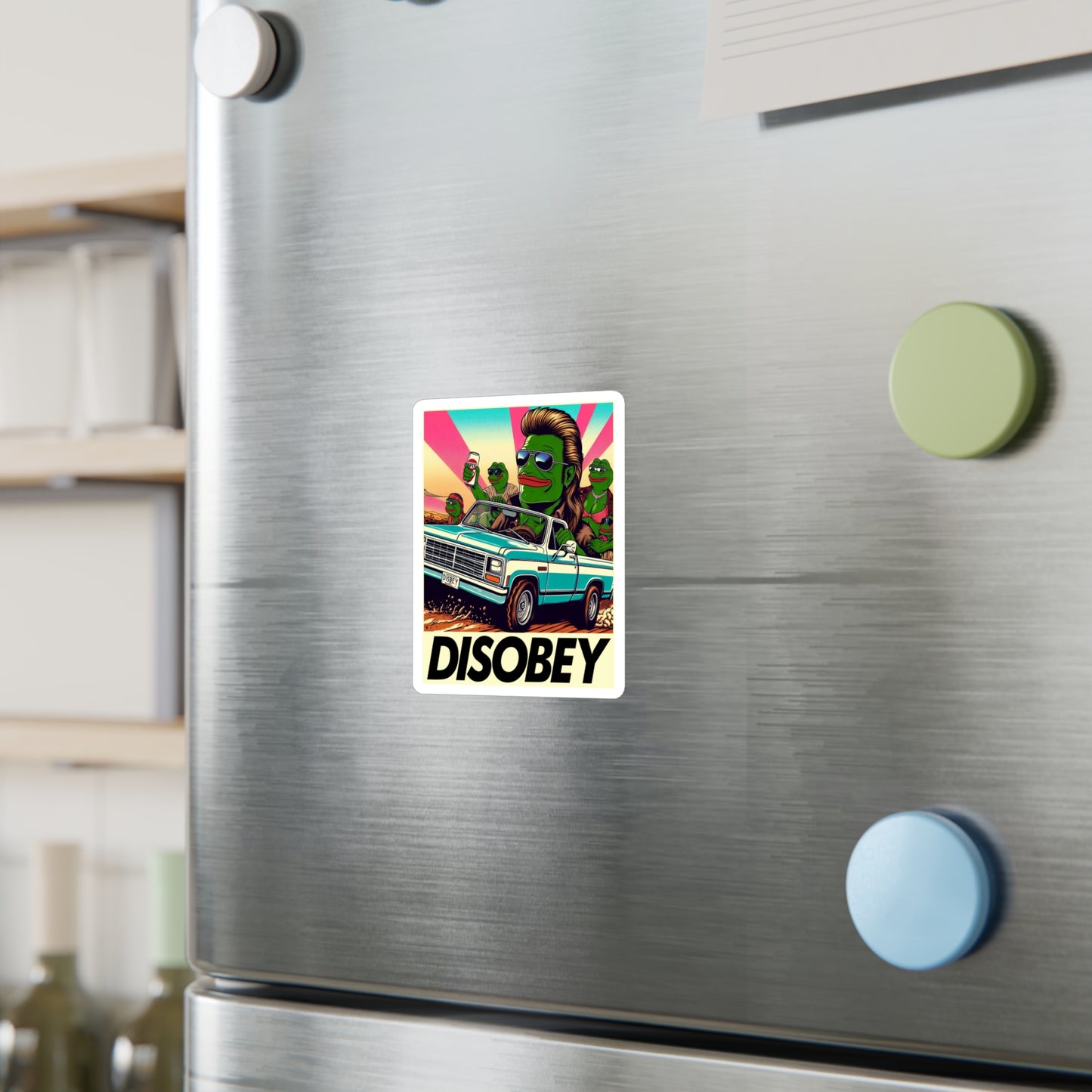 DISOBEY Retro Vinyl LARGE Decal (Road Soda)