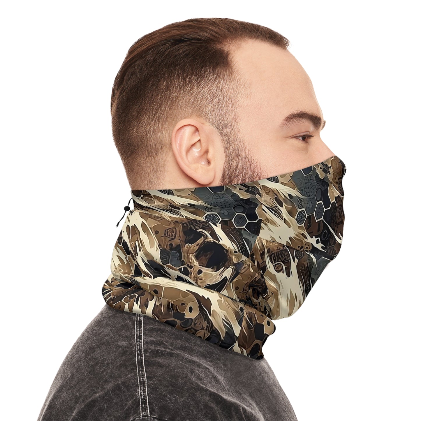 Hexcam Desert Skull Winter Neck Gaiter With Drawstring