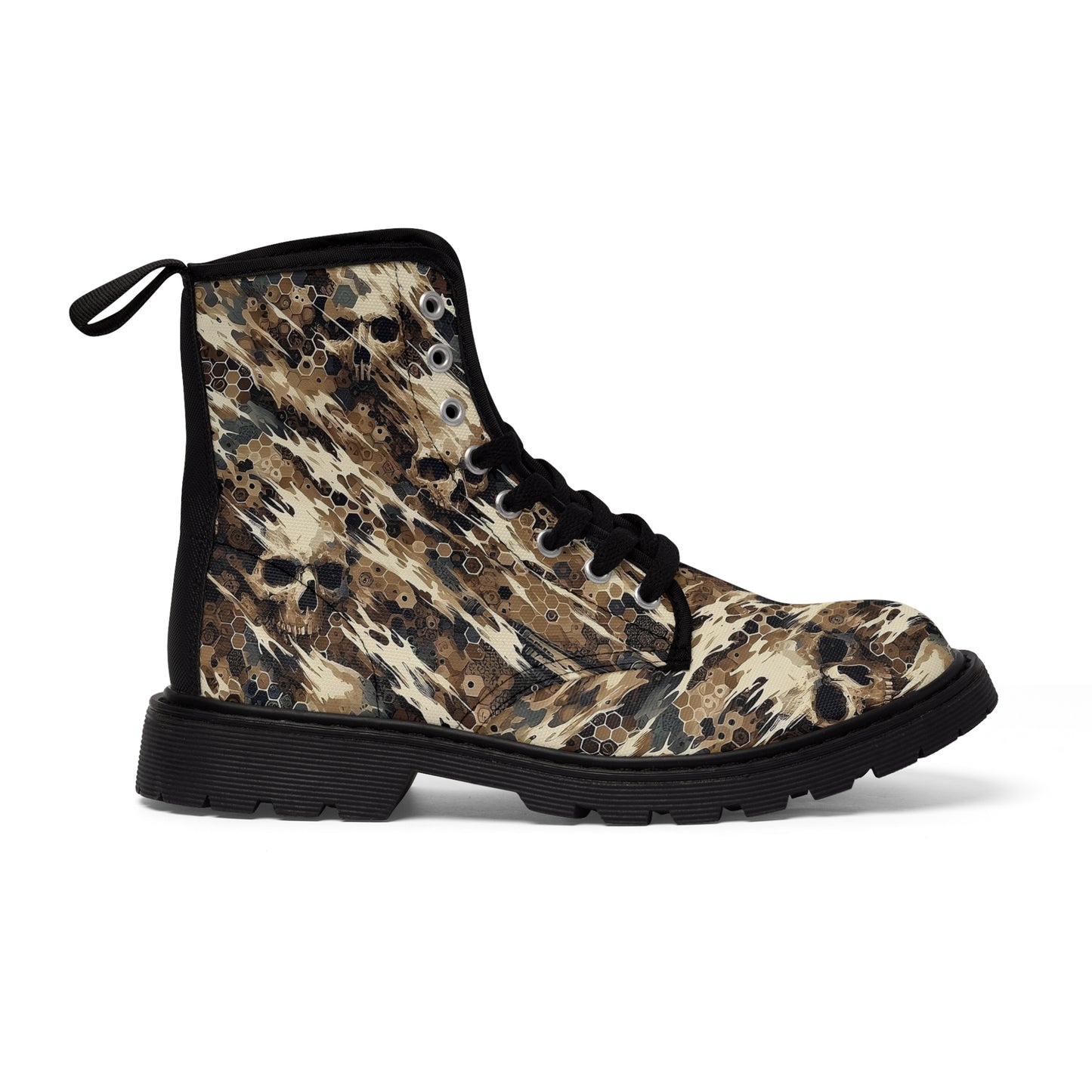 HEXCAM Desert Skull Men's Canvas Boots