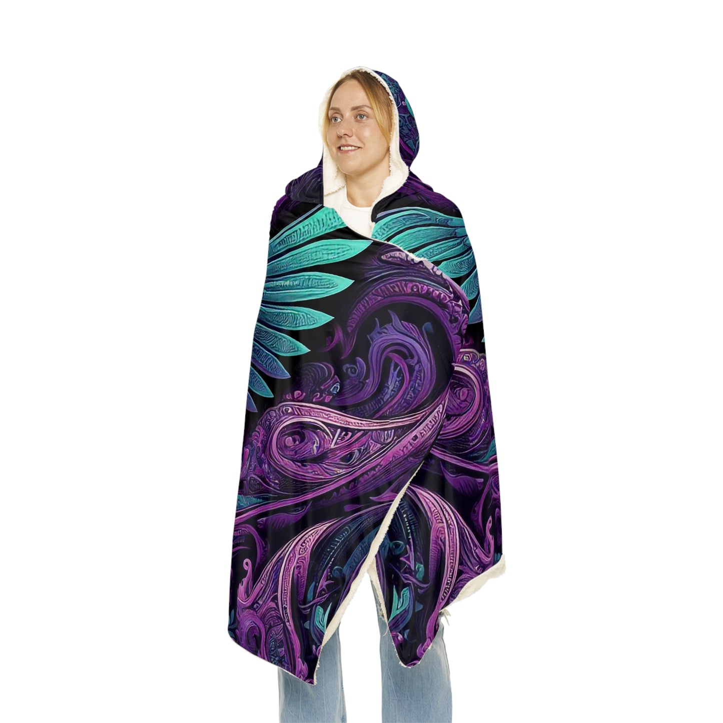 Hooded Snuggle Blanket - PIGEON PARADISE PAISLEY