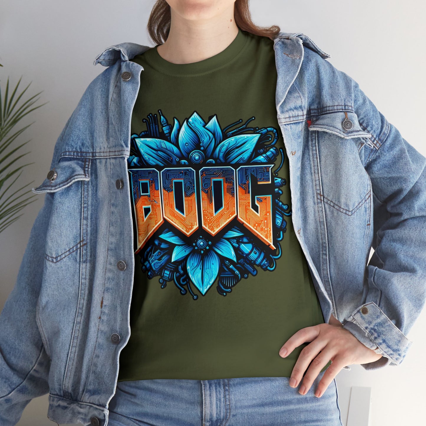 BOOG Basic Heavy Cotton Unisex Tee - BOOG CYBERFLOWER