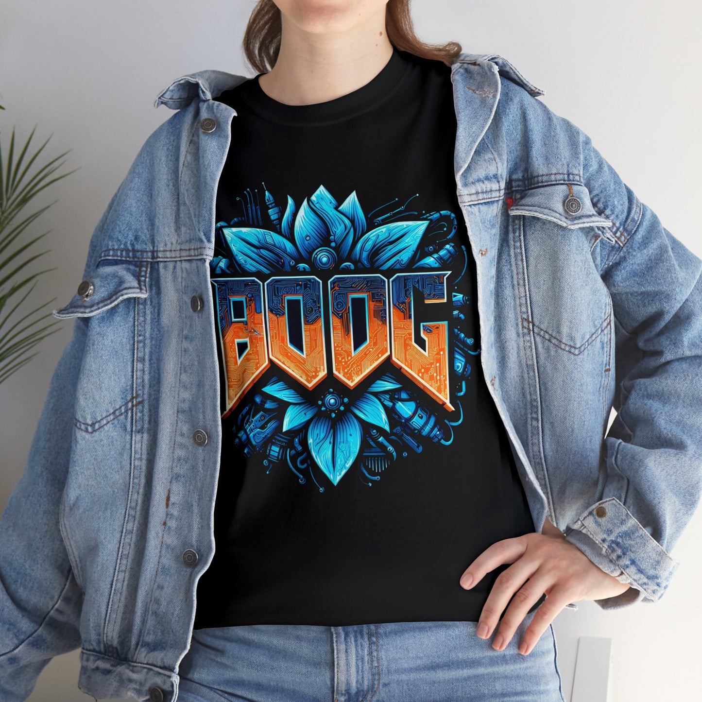 BOOG Basic Heavy Cotton Unisex Tee - BOOG CYBERFLOWER