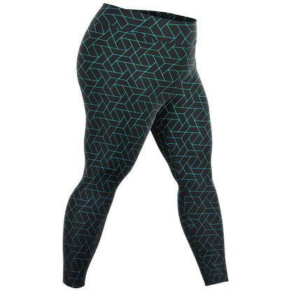 Plus Size Legging - CYBERBLACK TEAL