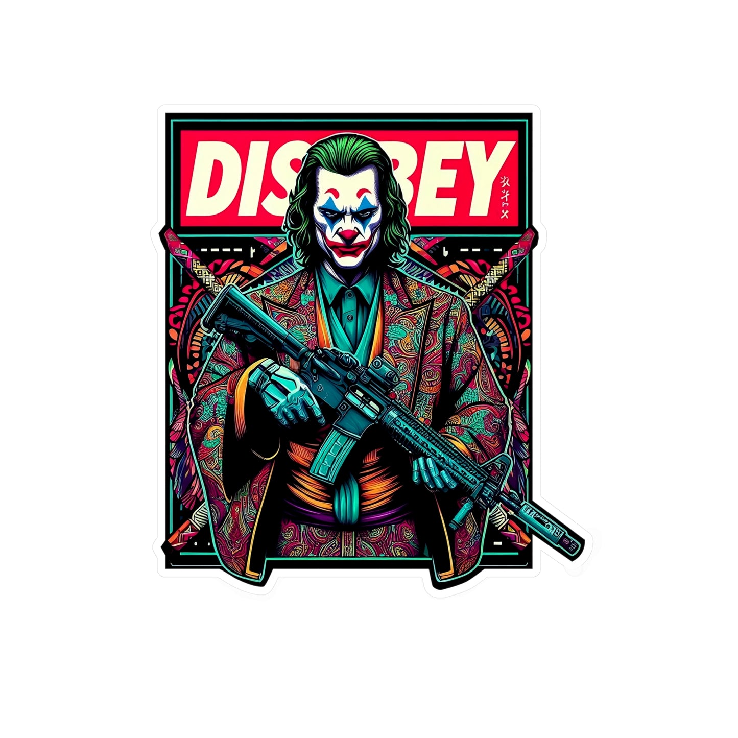 DISOBEY Armed Clown Large Vinyl Decals