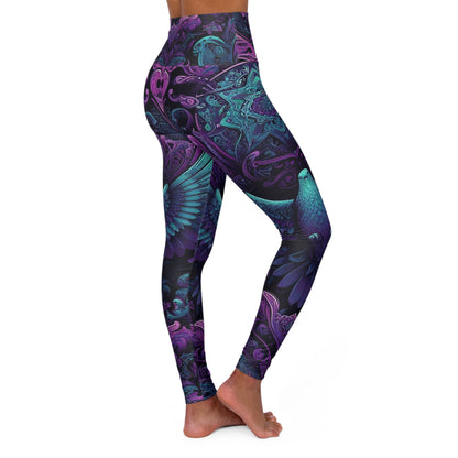 High Waisted Leggings (PURPLE PIGEON)