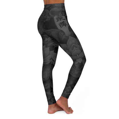 High Waisted Leggings (LOTUSFACE DARK)