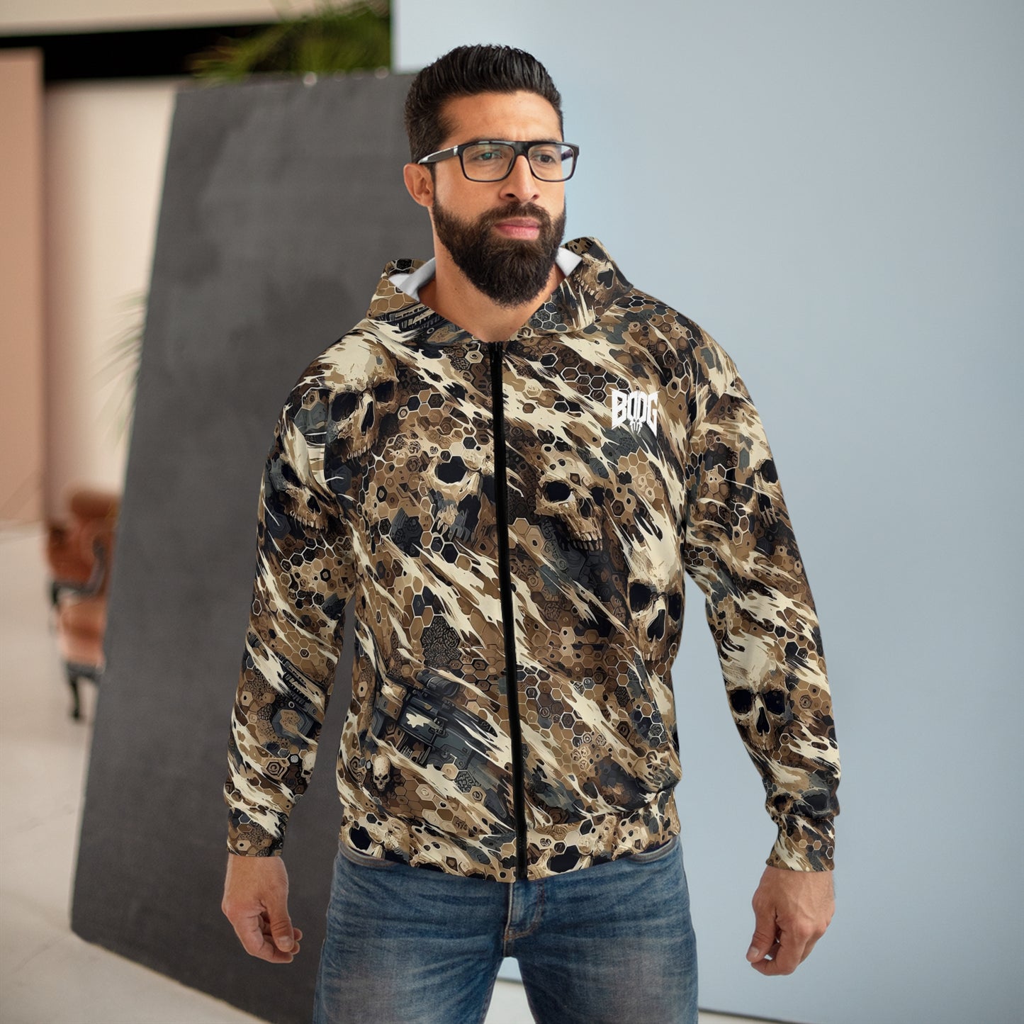 Hexcam Skull Desert Camo Hoodie