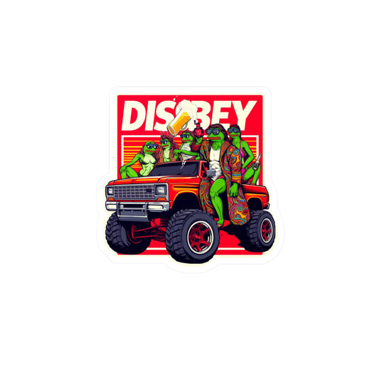 DISOBEY Retro Vinyl Decal (Truckin)