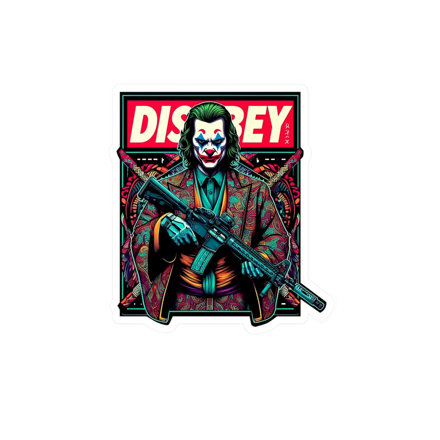 DISOBEY Armed Clown Large Vinyl Decals