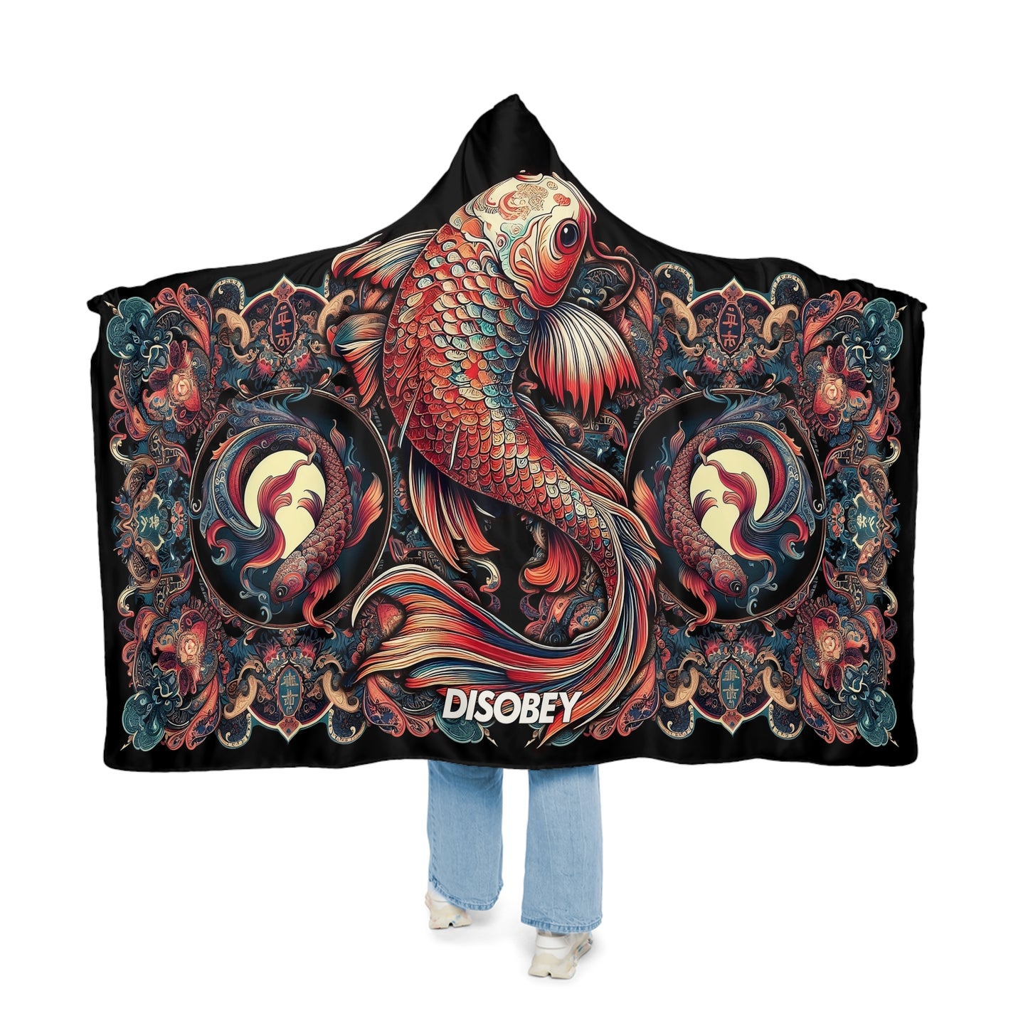 Hooded Snuggle Blanket - ROYAL KOI