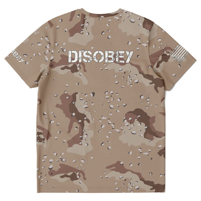 DISOBEY Camotivational "Life Isn't a Gig" Chocolate Chip Desert Camo Shirt