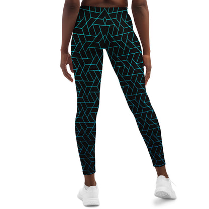 DISOBEY Festival Leggings  -  CYBERBLACK TEAL