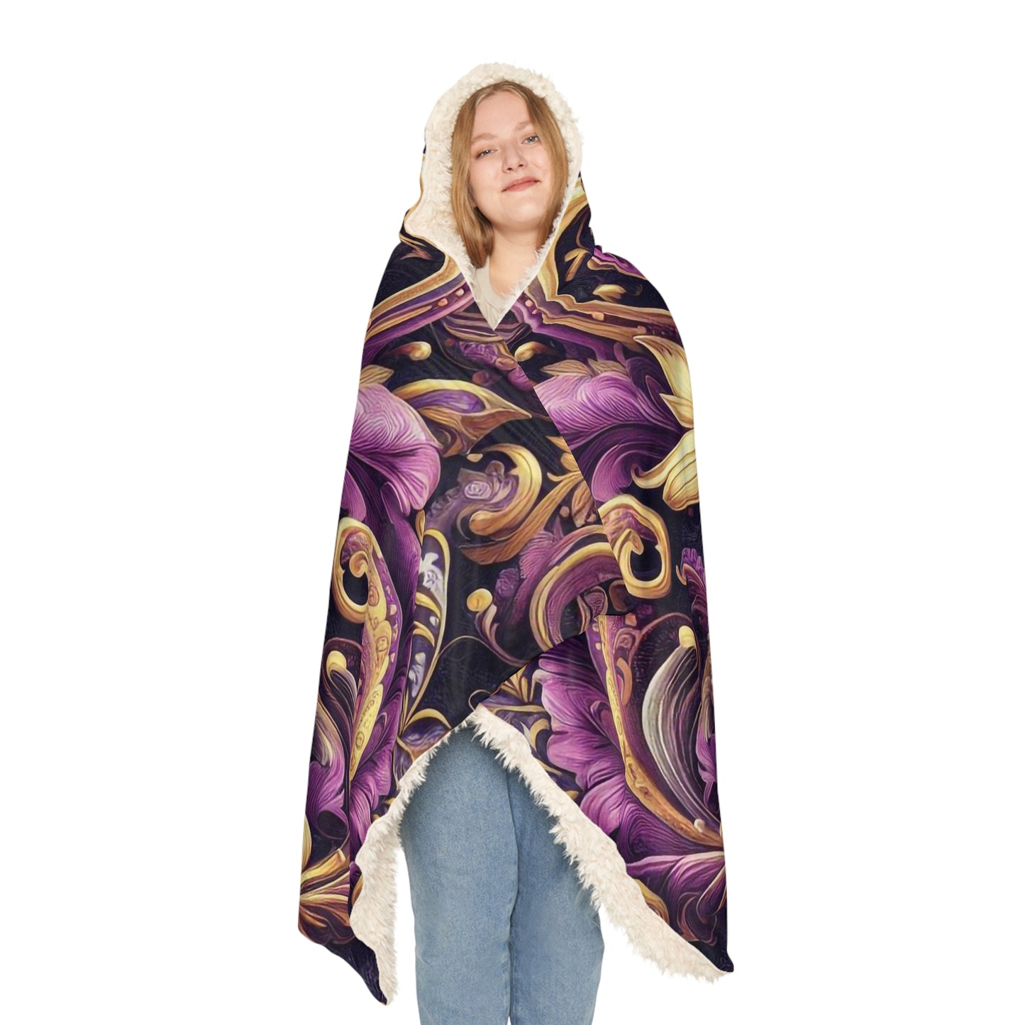 Hooded Snuggle Blanket - PURPLE TREASURE