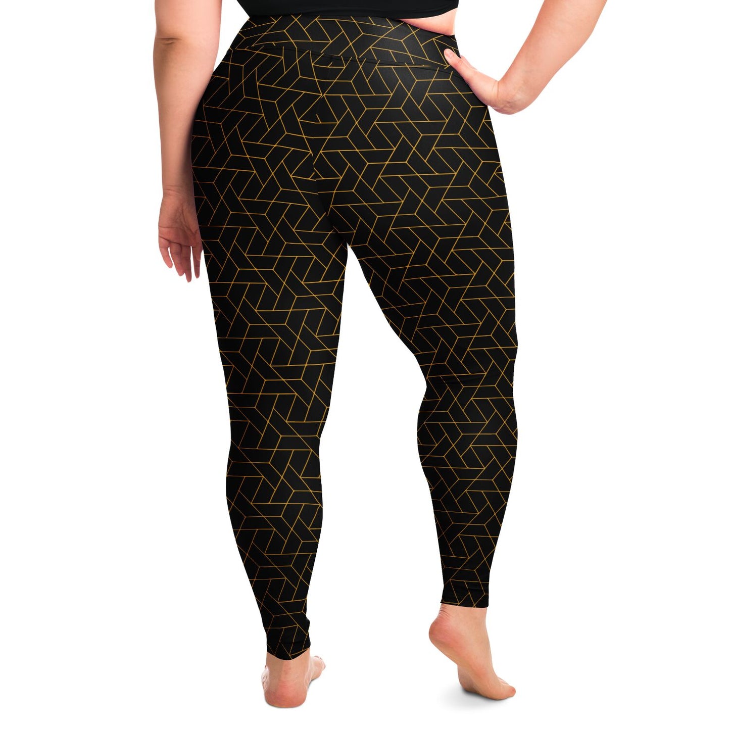 Plus Size Legging - CYBERBLACK CITRUS