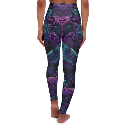 High Waisted Leggings (PURPLE PIGEON)