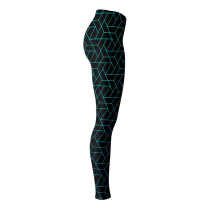 DISOBEY Festival Leggings  -  CYBERBLACK TEAL