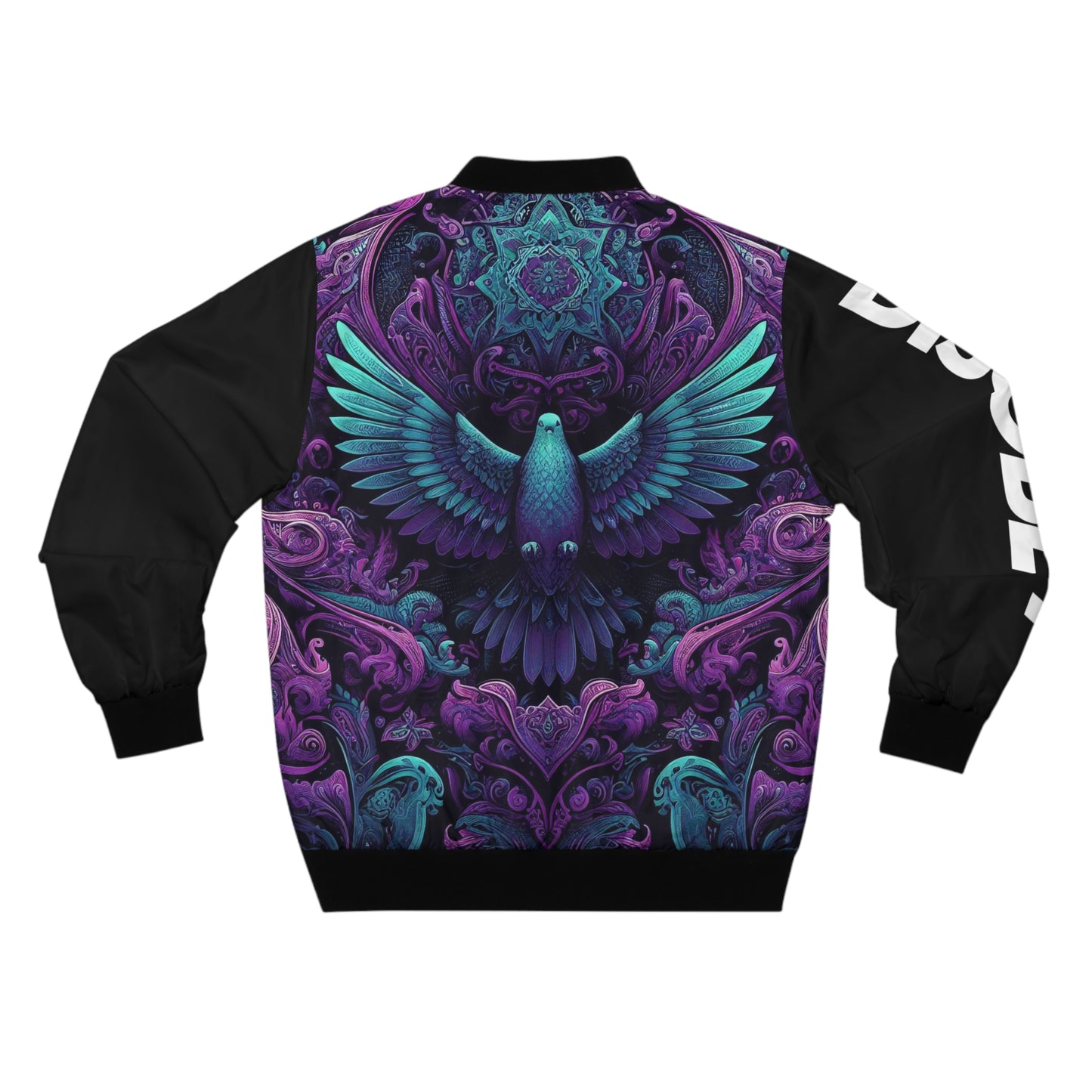 DISOBEY Men's Bomber Jacket (PURPLE PIGEON)