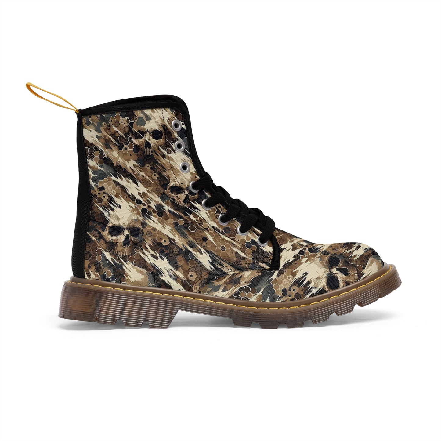 HEXCAM Desert Skull Men's Canvas Boots