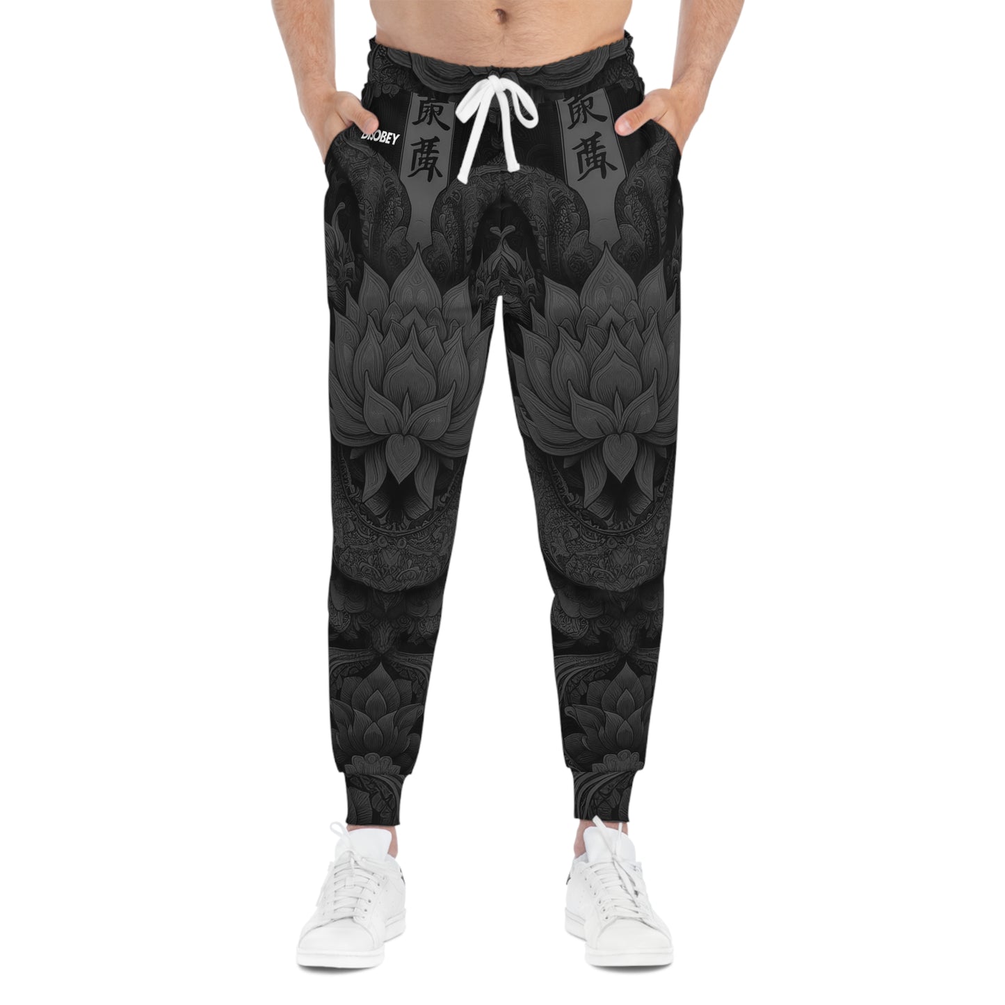 DISOBEY Athletic Joggers (LOTUSFACE BLACK)