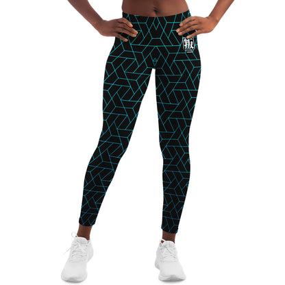 DISOBEY Festival Leggings  -  CYBERBLACK TEAL