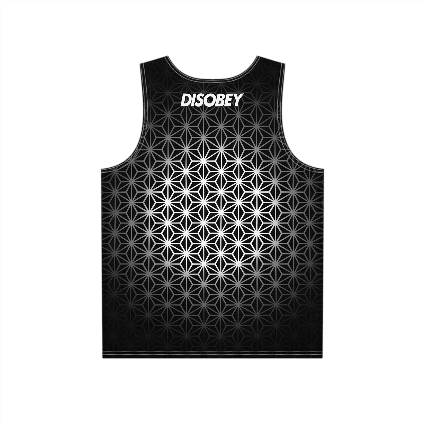 DISOBEY Men's Thin Gym Tank (SACRED G B&W)