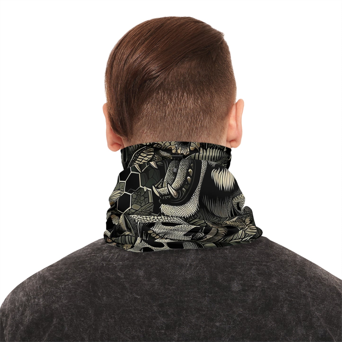 Hexcam Tigerskin Winter Neck Gaiter With Drawstring