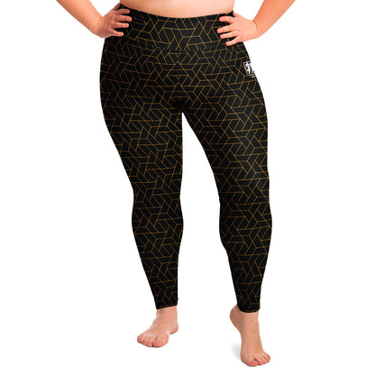 Plus Size Legging - CYBERBLACK CITRUS