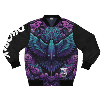 DISOBEY Men's Bomber Jacket (PURPLE PIGEON)