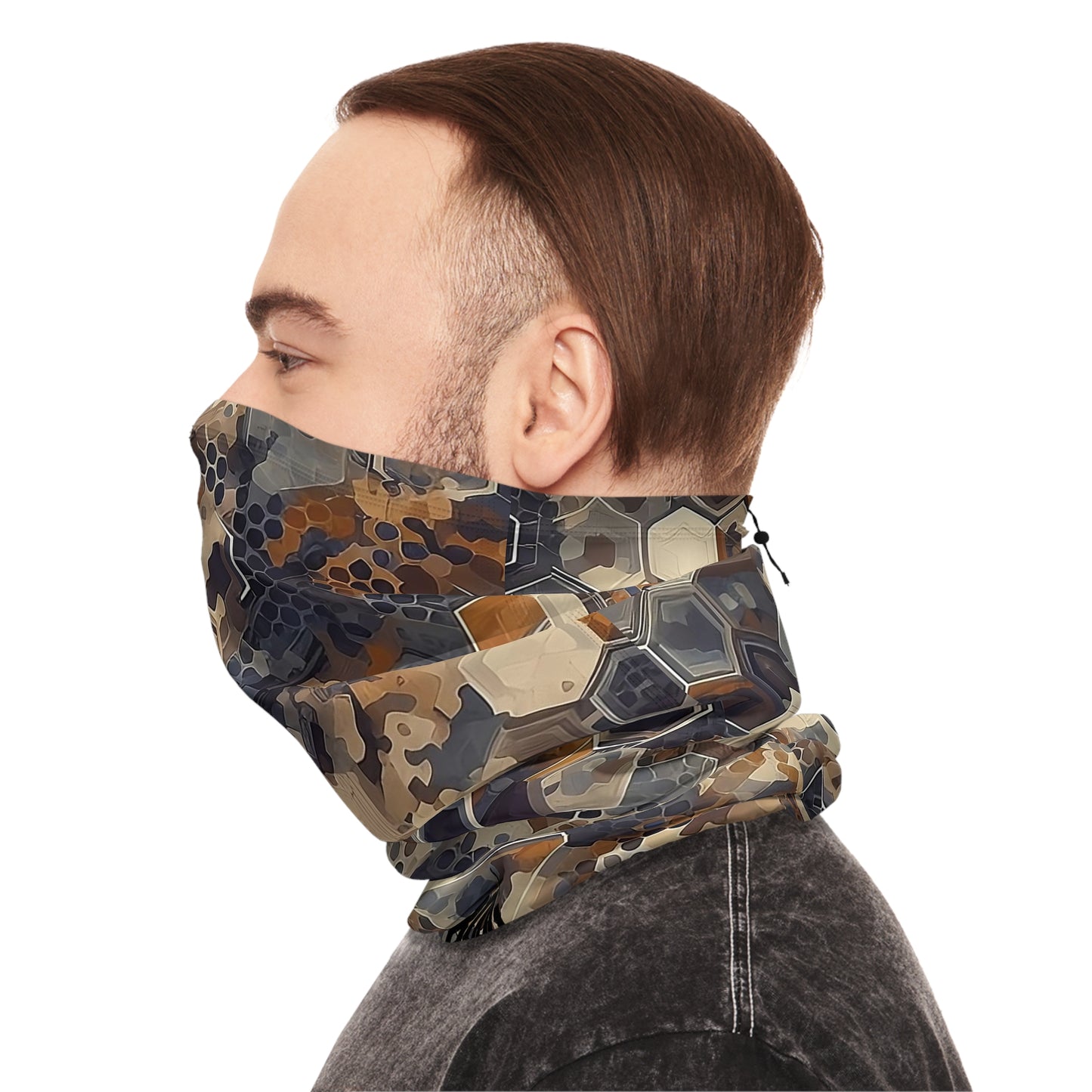 Hexcam Flecktarn Winter Neck Gaiter With Drawstring