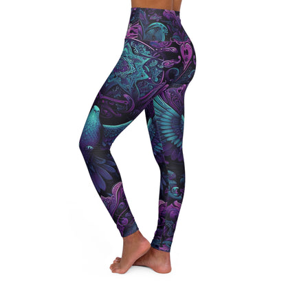 High Waisted Leggings (PURPLE PIGEON)