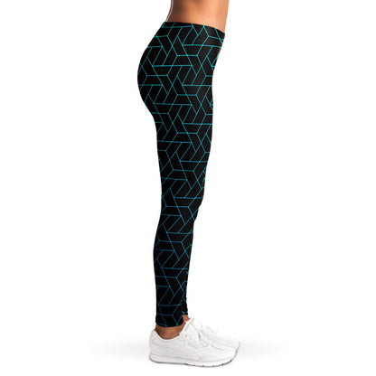 DISOBEY Festival Leggings  -  CYBERBLACK TEAL