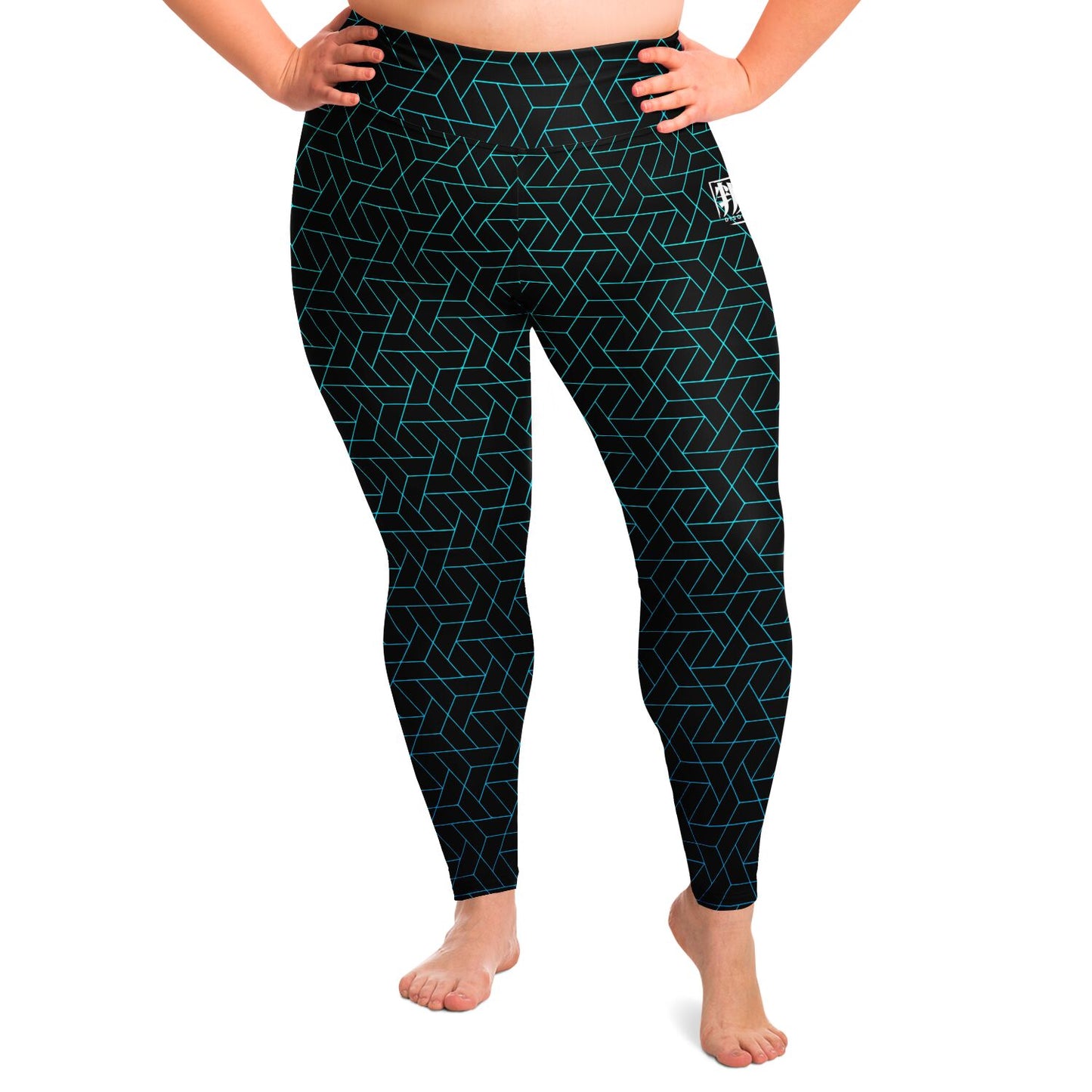 Plus Size Legging - CYBERBLACK TEAL