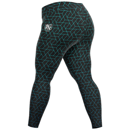 Plus Size Legging - CYBERBLACK TEAL