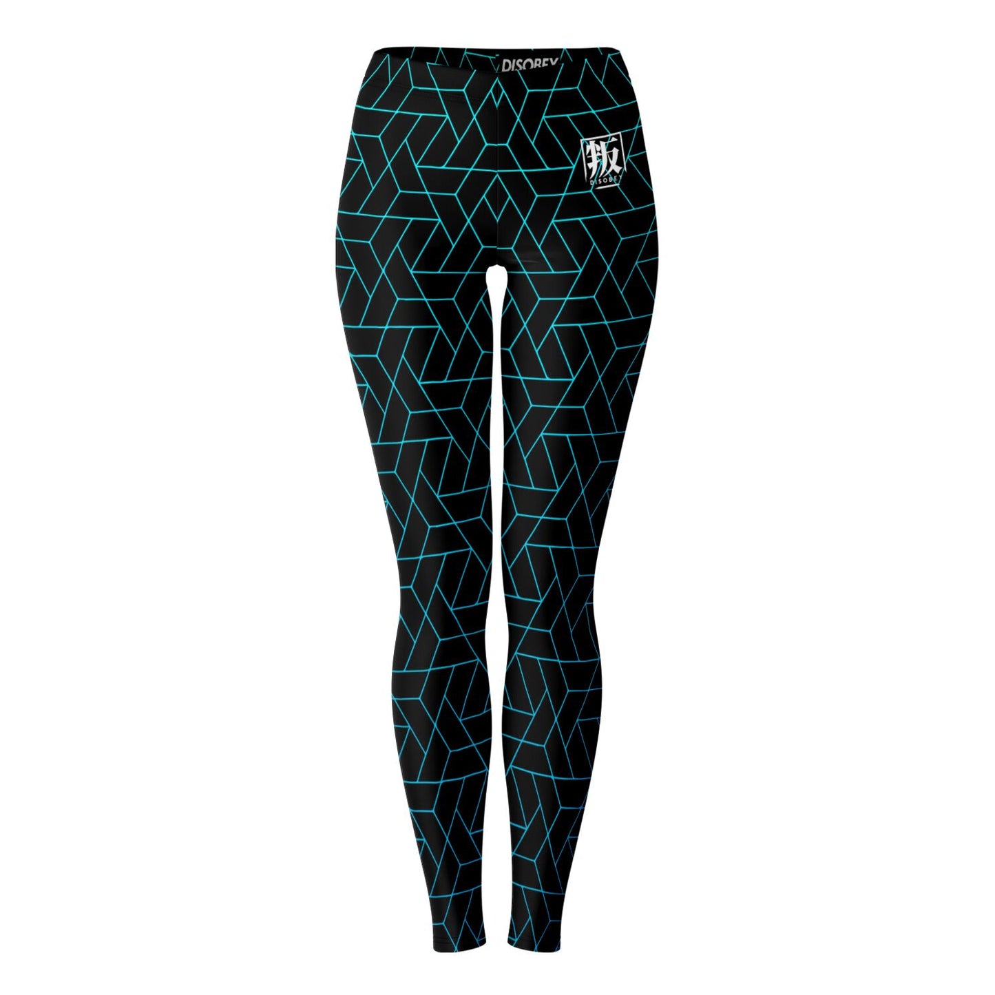 DISOBEY Festival Leggings  -  CYBERBLACK TEAL